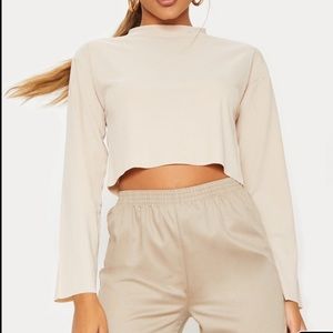 Ribbed Long Sleeve Crop Top